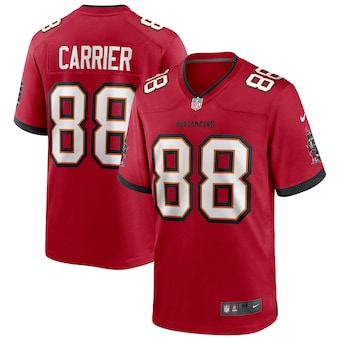 mens nike mark carrier red tampa bay buccaneers game retired